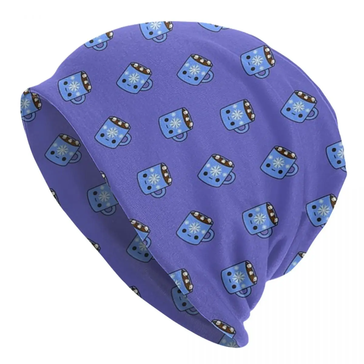 

Mug Of Hot Chocolate With Cute Marshmallows Men's Caps Man Hats Beanies For Women Anti-pilling Skin-friendly Cartoon Animation