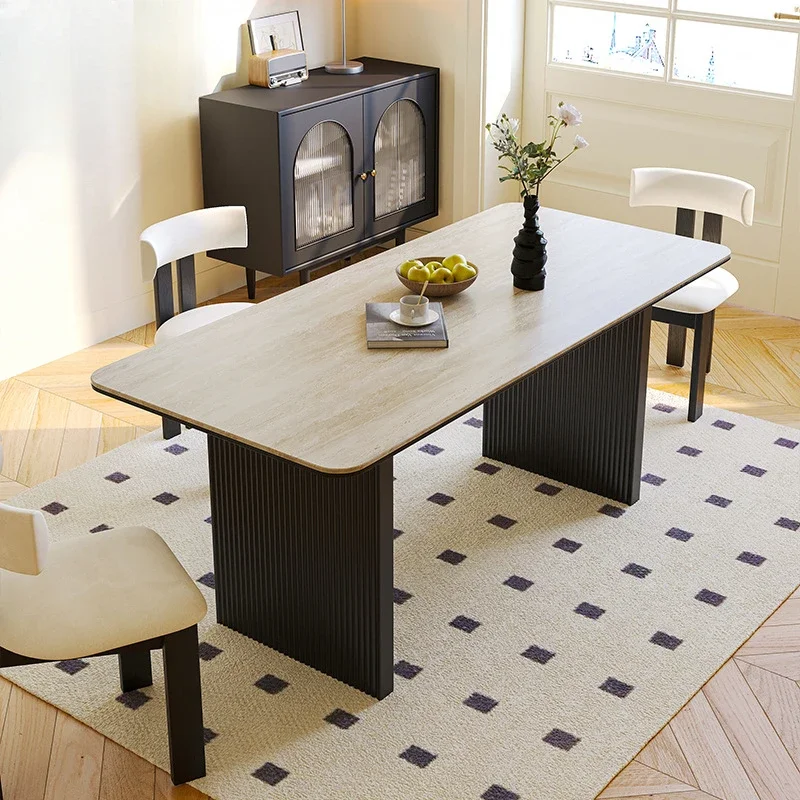 Французский винтажный обеденный стол в стиле рок итальянский минималистичный