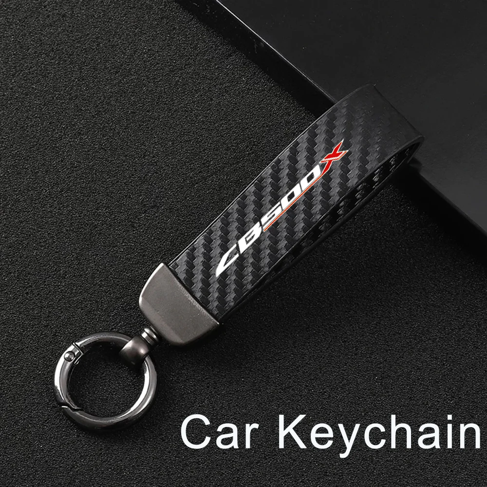 

Motorcycle Keychain Motorcycle Carbon Fiber Pattern Key Chain Pendant Rope Trendy Brands Anti Loss For HONDA CBH500X