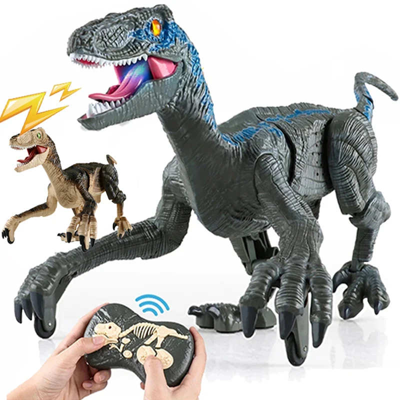 

2,4G Φ Raptor Jurassic Remote Control динозавр RC электрическая прогулочная игрушка динозавр дракон для детей рождественские подарки