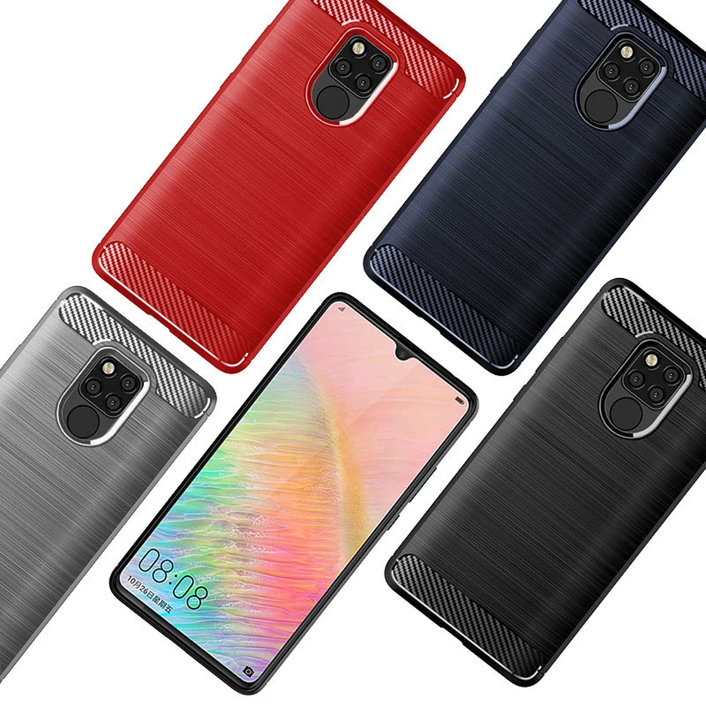 

Anti-fall Case Cover Shockproof Ushed Carbon Fiber Pattern Cover Silicone Antiskid Anti-fall Soft Shell Shell Mobile Shell Soft