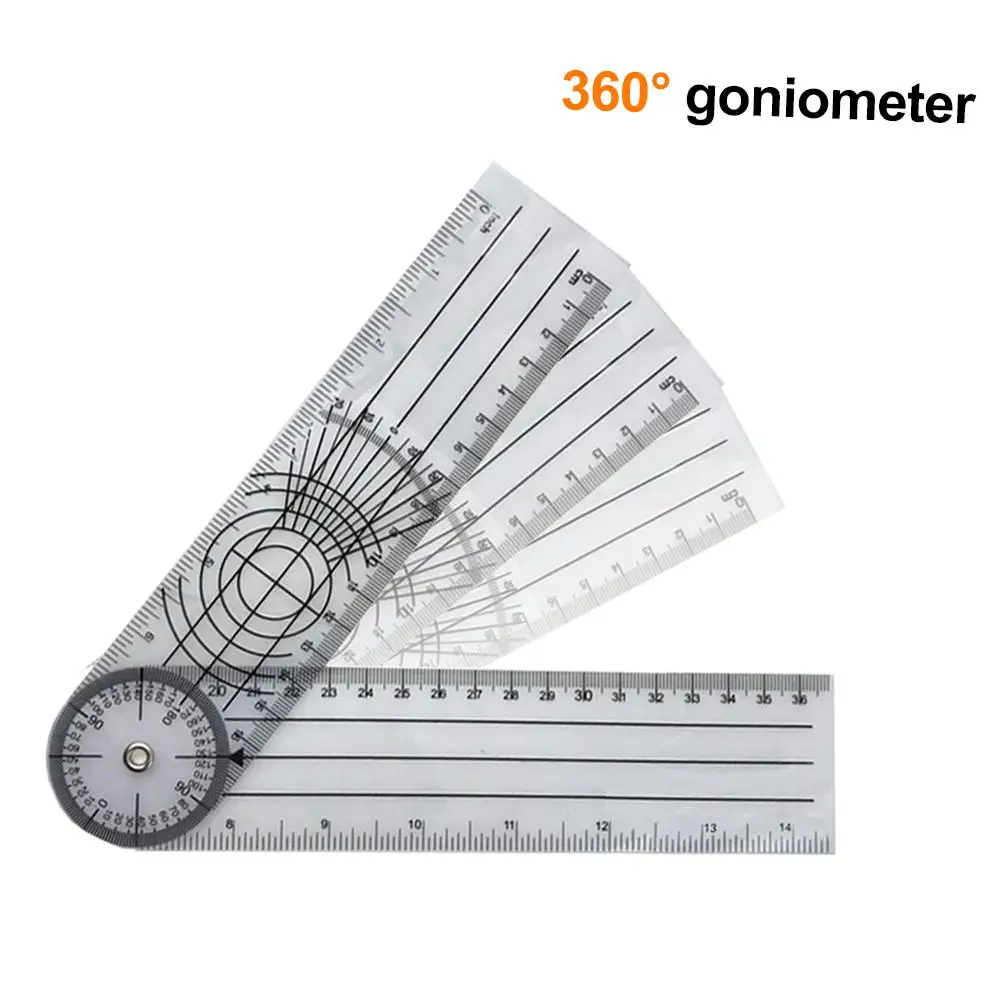 

Professional 360 Degree Goniometer Angle Medical Spinal Angle Ruler Angle Inclinometer Ruler Protractor Angle finder Tools