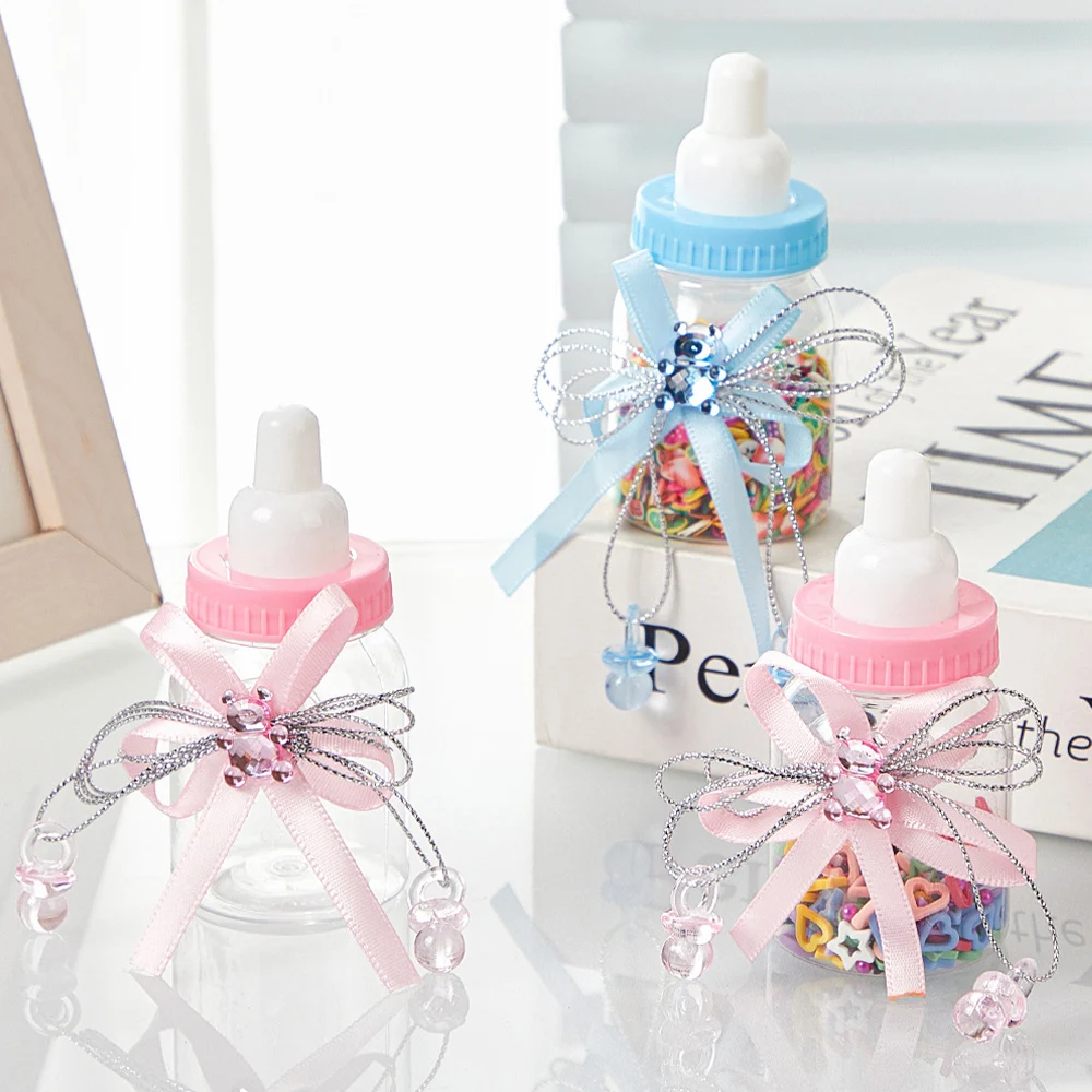 6/12 шт. синяя розовая детская бутылочка коробка конфет с медведем подарочная для