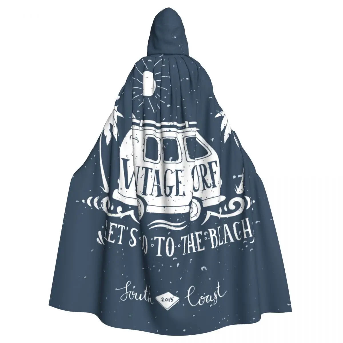 

Hooded Cloak Unisex Cloak with Hood Vintage Surf Mini Van Palm Trees And Lettering Cloak Vampire Witch Cape Cosplay Costume