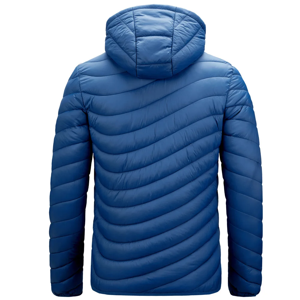 New Winter Warm Waterproof Down Jacket Men Down Coat Autumn Sweatshirt With Zipper Fashion Casual Slim Hooded Jackets Outerwear