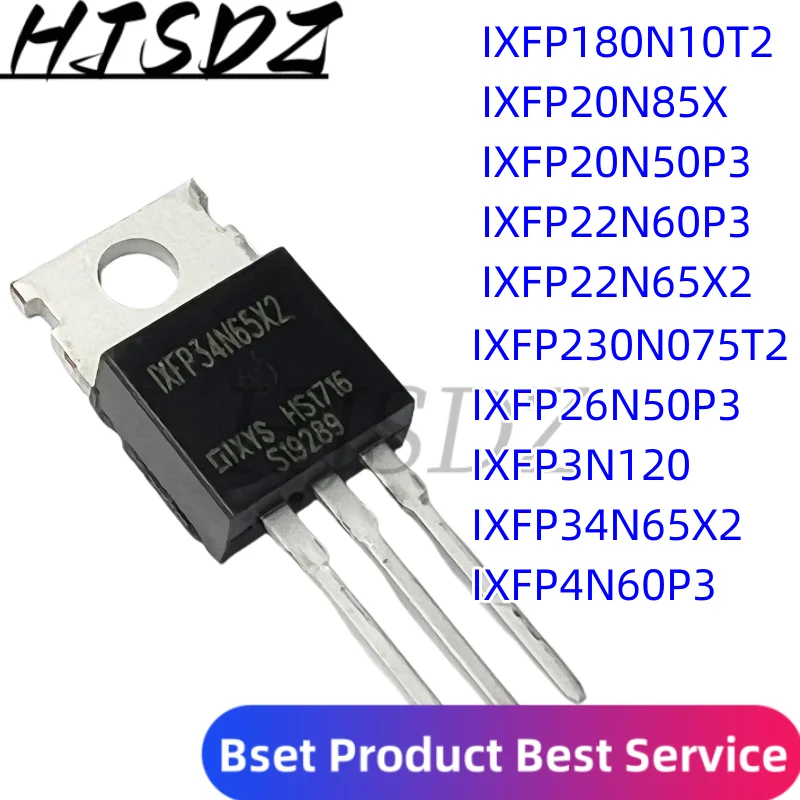 10 штук IXFP180N10T2 IXFP20N85X IXFP20N50P3 IXFP22N60P3 IXFP22N65X2 IXFP230N075T2 IXFP26N50P3 IXFP3N120 IXFP34N65X2 IXFP4N60
