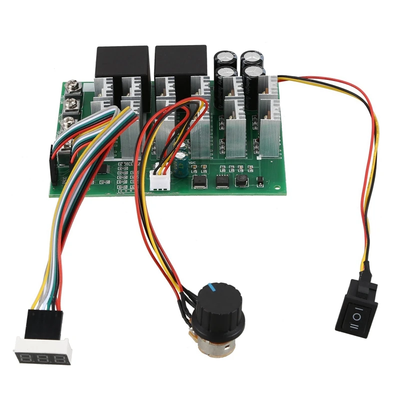 

60A 10-55V Digital Display PWM Speed Controller Module Forward Reversal 0-100% Adjustable DC Motor 12V 24V 36V 48V MAX 100A