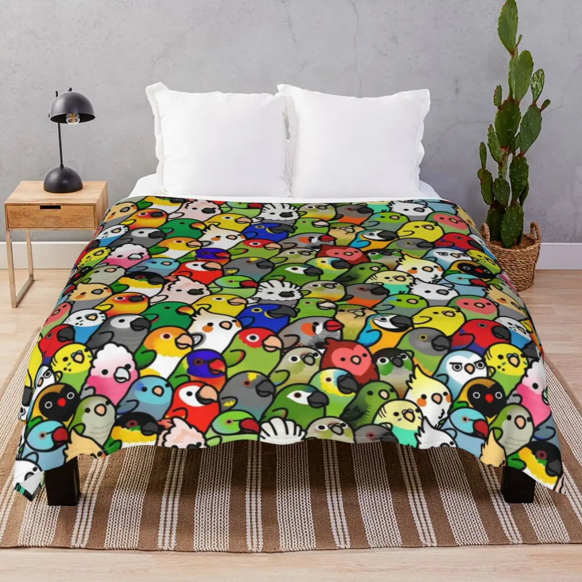 Everybirdy Pattern Blanket Flannel Winter Super Warm Throw Blankets for Bed Sofa Travel Cinema