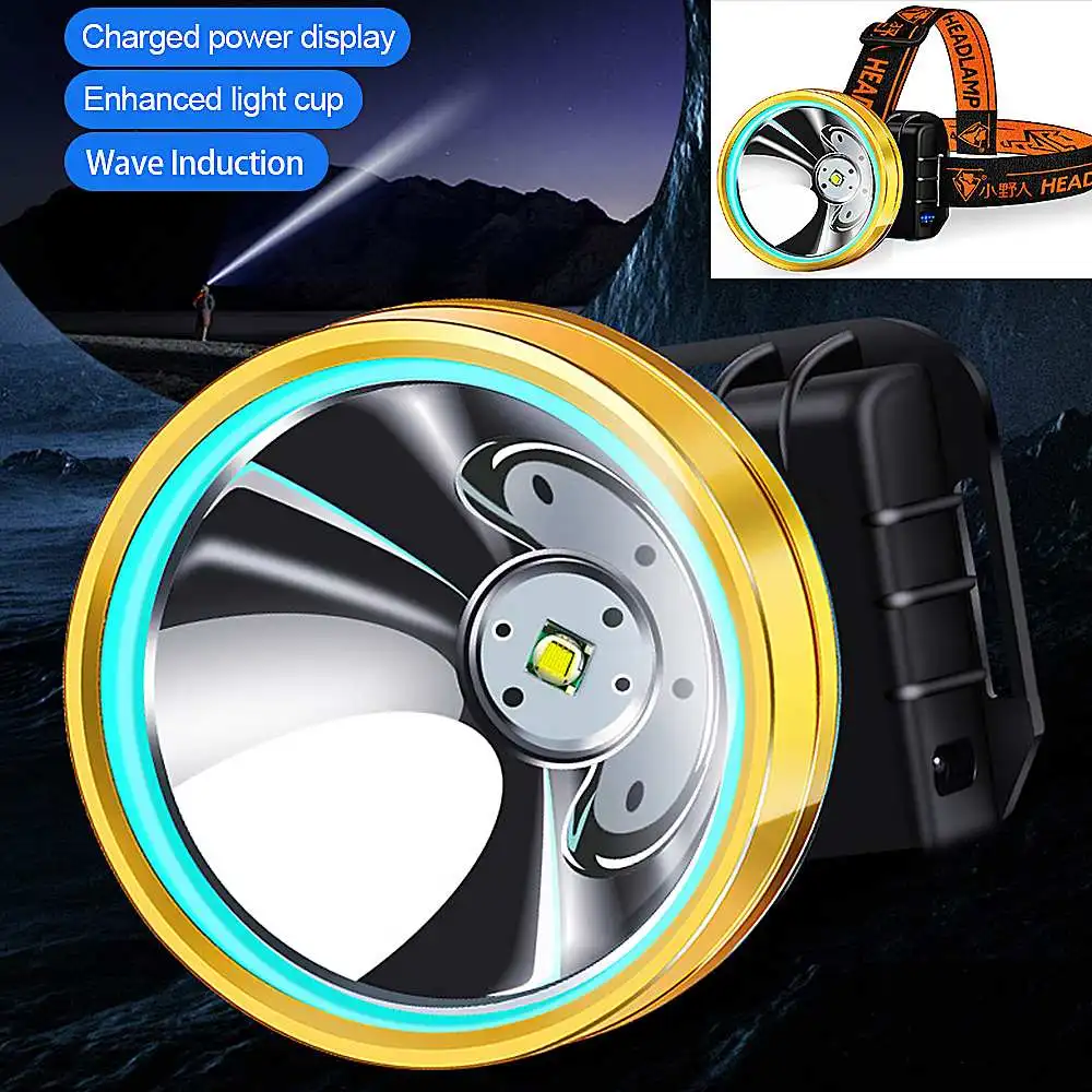 

Camping Headlamp Flashlight head light 32 LED 3W High-power Induction Glare Headlight USB Charging Treasure Head-mounted Lantern