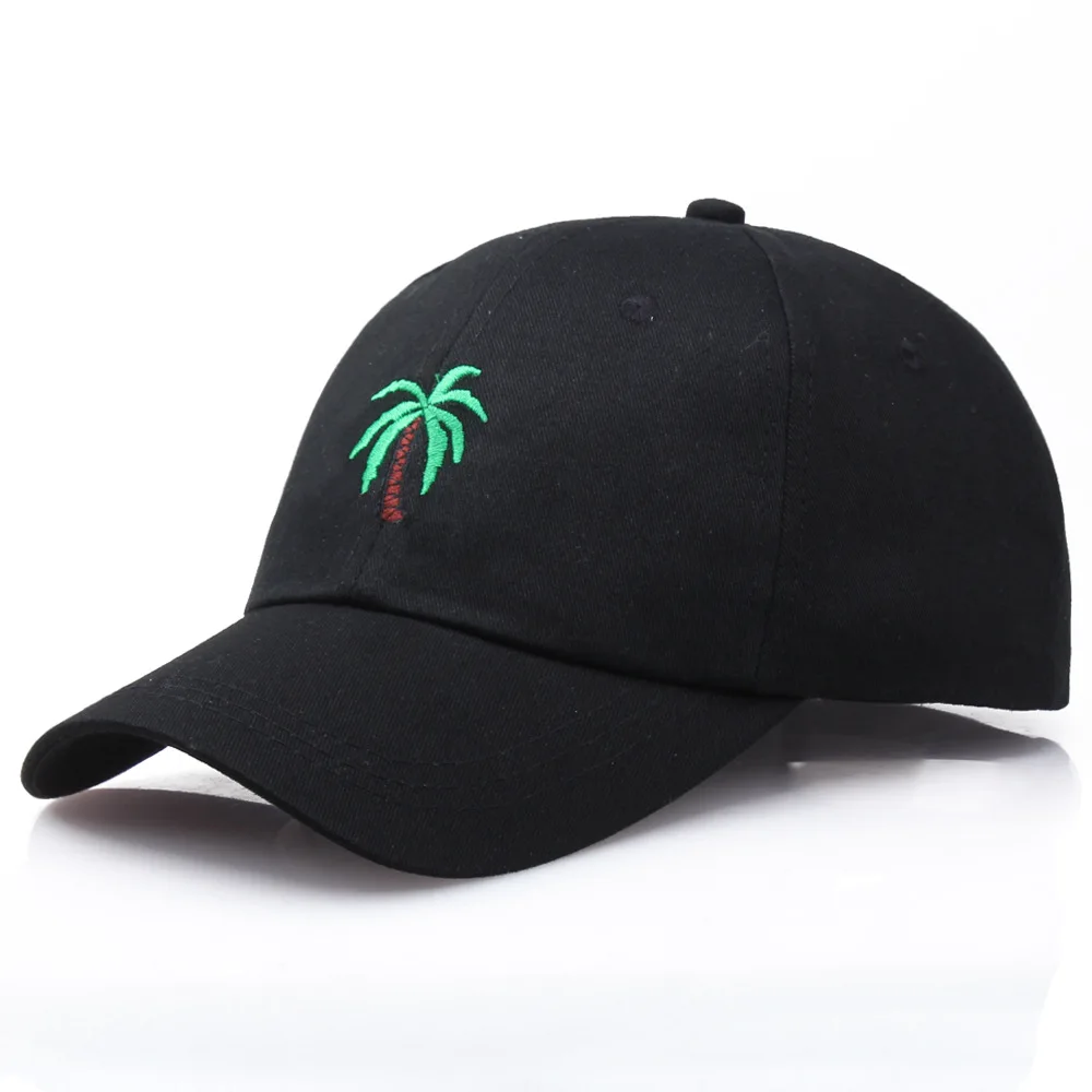 

New Embroidery Palm Trees Curved Dad Hats Take A Trip Baseball Caps Coconut Trees Hat Snapback Hip Hop Cap Adjustable