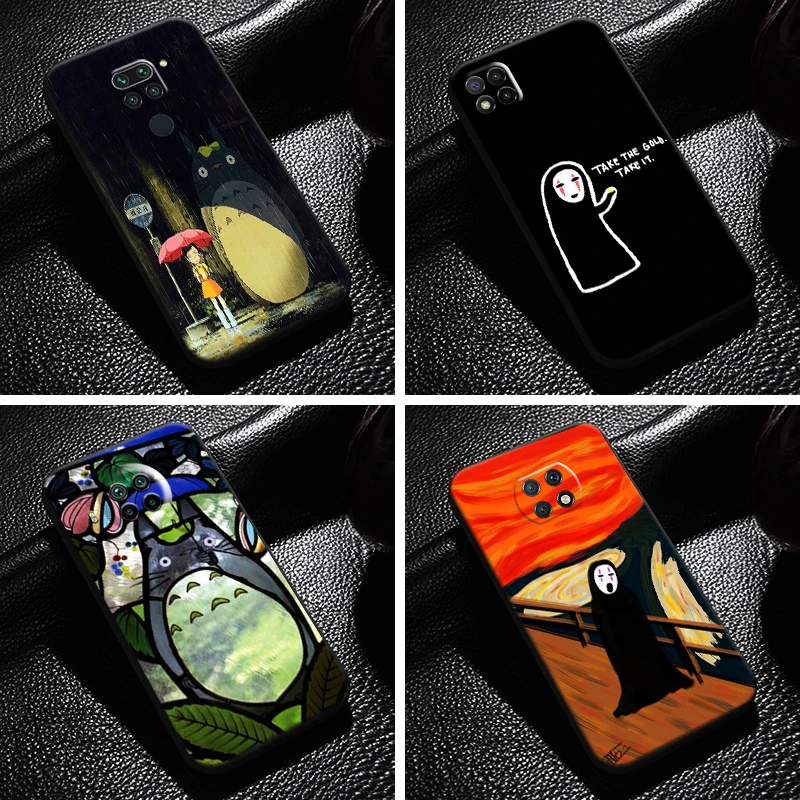 

Totoro No Face Man Spirited Away For Xiaomi Redmi Note 9T 9 Pro 5G Phone Case Carcasa Silicone Cover Back Funda Black