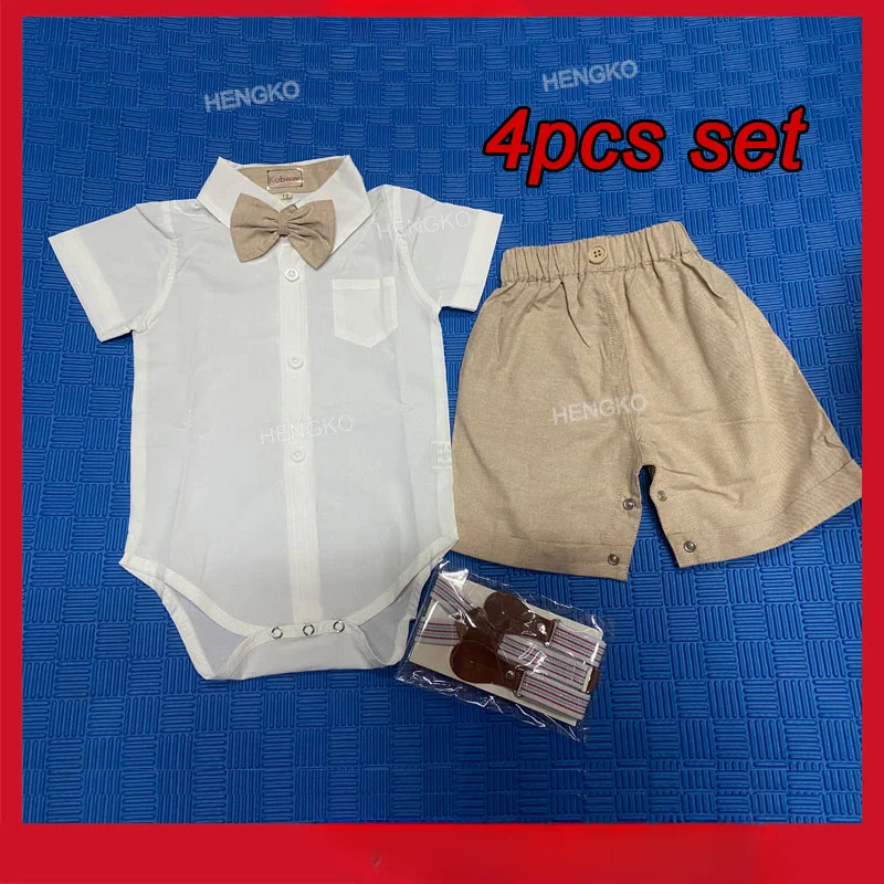 

Baby Boy Baptismal Clothes Set Safari Costume for Baby Boy Christening Birthday Clothes Newborn Baby Photoshoot Outfit