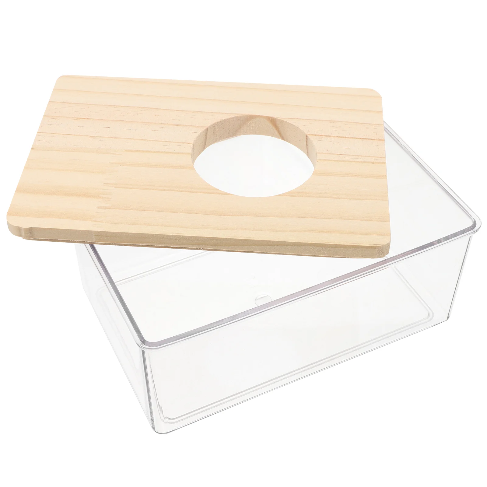 Прозрачный домик для ванны хомяка контейнер песочной маленьких животных клетки