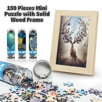 150pcs mini test tube jigsaw puzzle with picture frame decompression toy painting puzzle for aldult family game educational toys