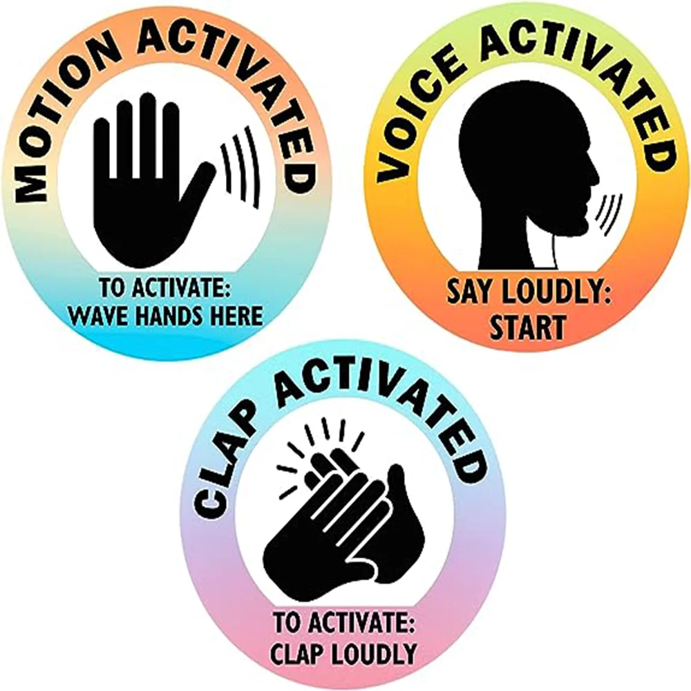 

120 Pcs Voice Clap Motion Activated Stickers Funny Joke Labels Humorous