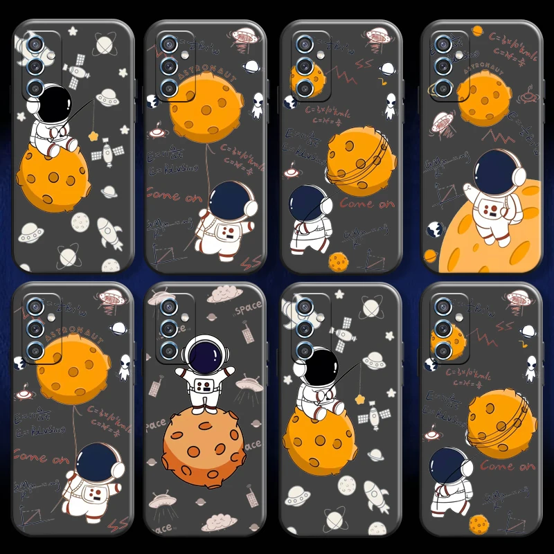 

Astronaut Yellow Planet Formula For Xiaomi Redmi 9 9C 9A 9AT 9i Phone Case Coque Black Silicone Cover Funda Liquid Silicon