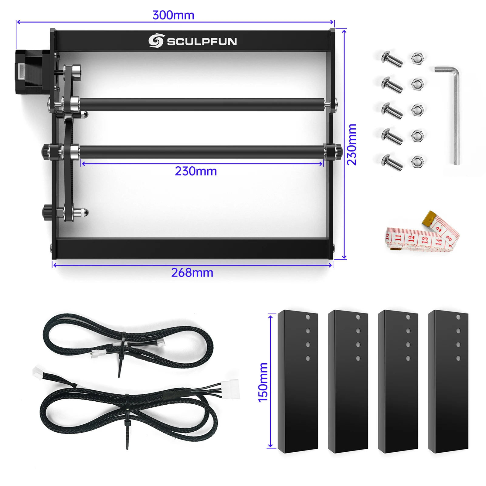 Новая лазерная гравировальная машина SCULPFUN S30 Ultra-33W с областью 600x600 мм, подключение BT, 32-битное автоматическое воздушное сопровождение.