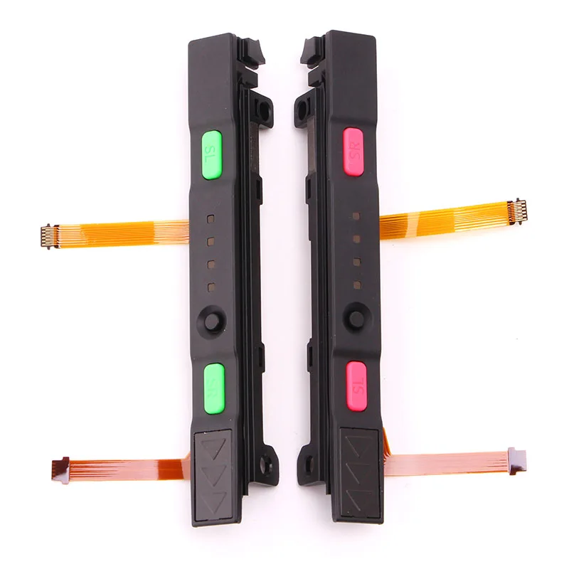 

1 pair Green Pink Switch handle rails OEM Complete Left Right Plastic Rail Assembly with Flex Cable For NS switch Joy-con