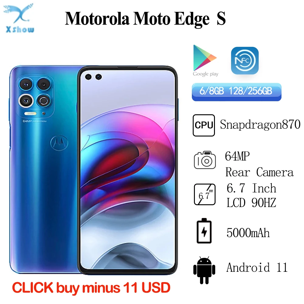 Motorola Moto Edge S смартфон с 5,7-дюймовым дисплеем, процессором ...