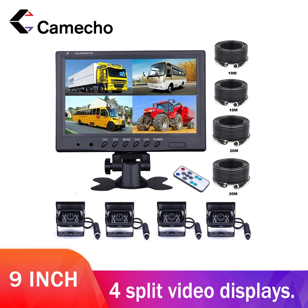 

Camecho 9'' DVD Car monitor Universal Car Headrest Monitor TV Auto AV Monitor MP5 Head Rest TFT LCD RCA Screen For Truck