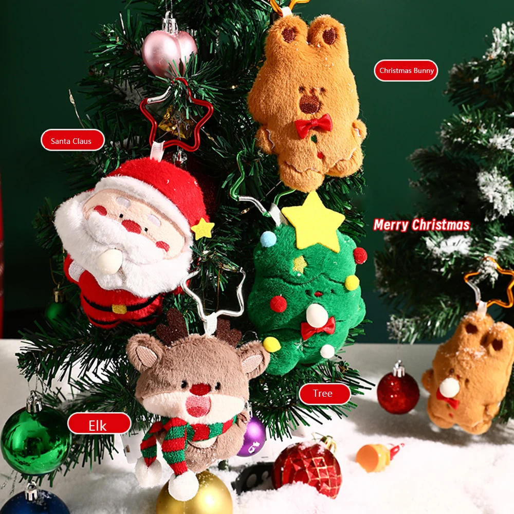 Новый плюшевый кулон в виде рождественской елки рождественский брелок с