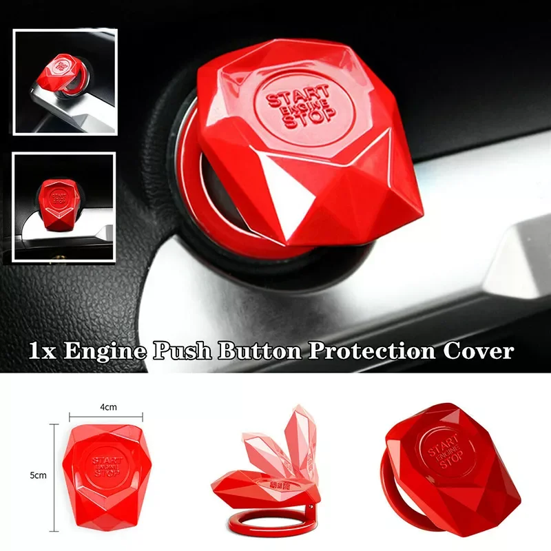 

Universal Auto Car Engine Start Stop Push Button Switch Protection Cover Trim Badges Car Interior Products Car Accessories