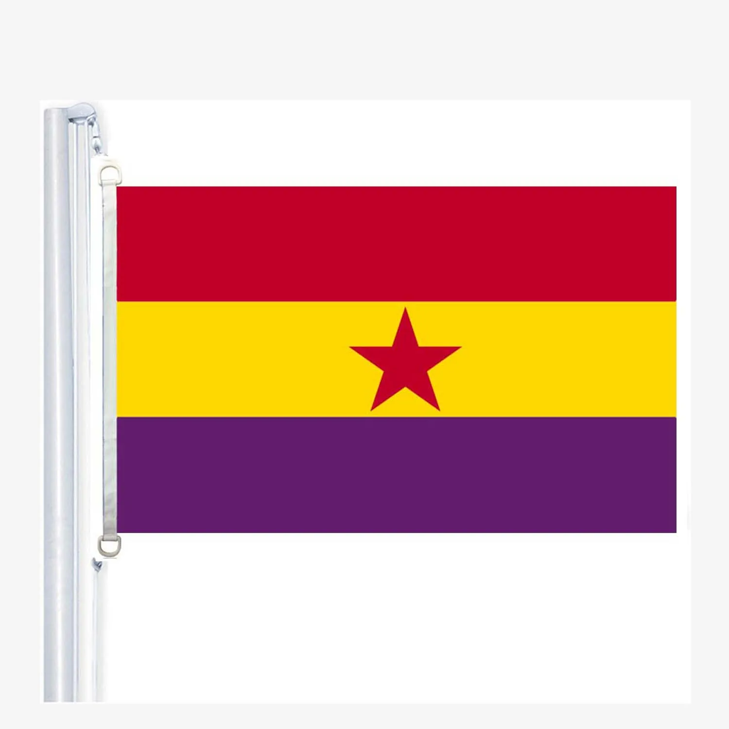 

Espagnol républicain Etoile rouge flag,90*150CM ,100% polyester, banner,Digital Printing