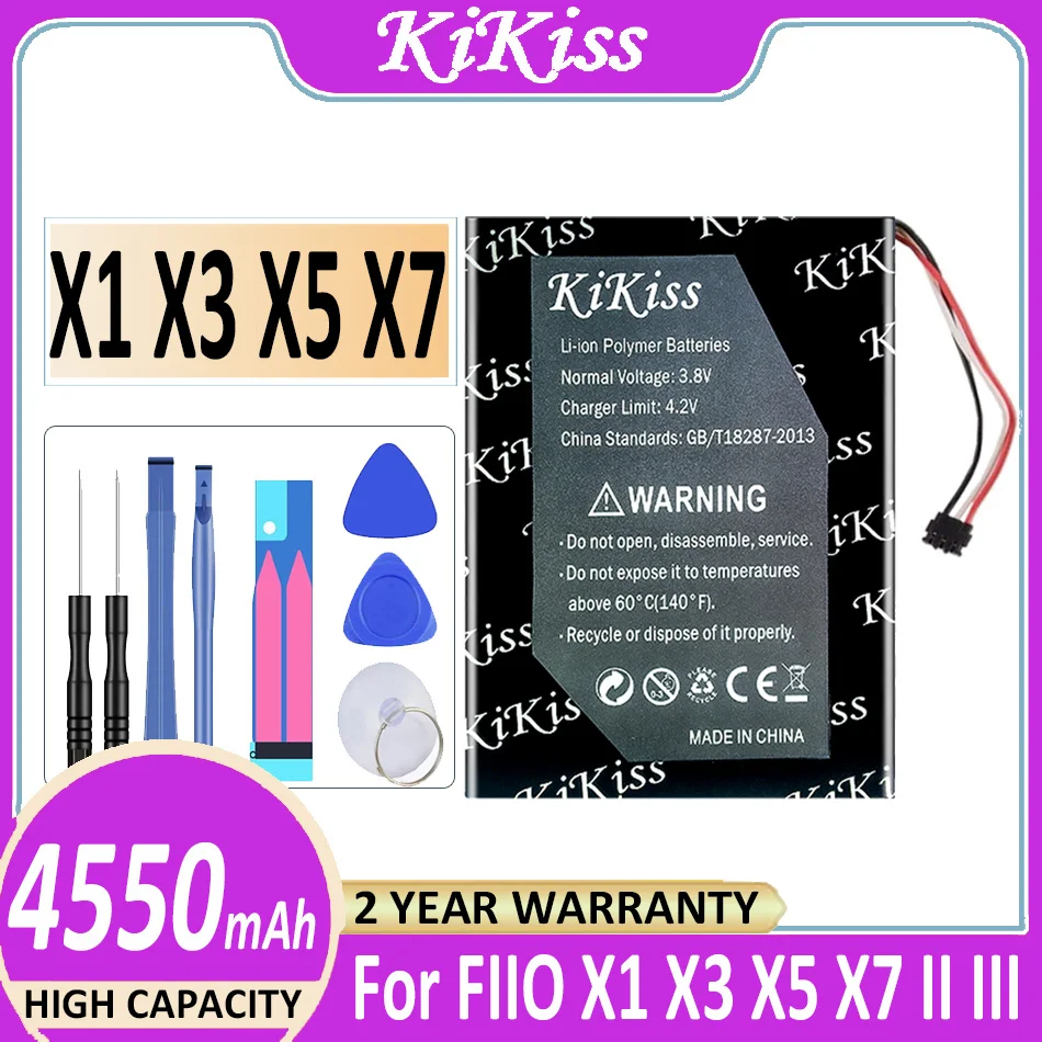 

Original KiKiss Battery 4550mAh for FIIO X1 X3 X5 X7 II III Speaker Music Player Bateria