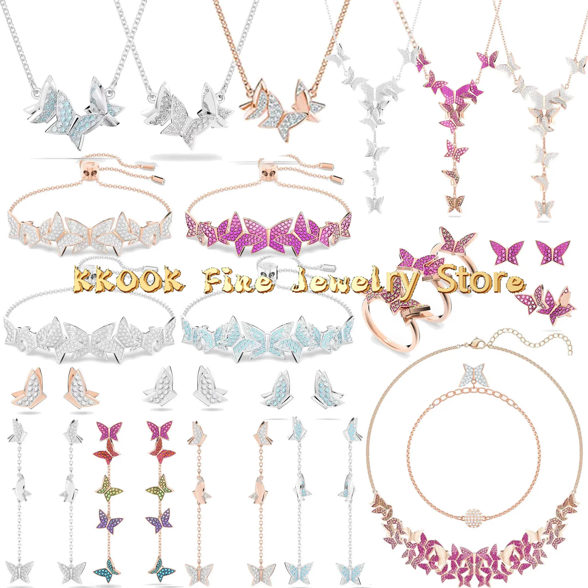 

Lilia трендовый комплект ювелирных изделий из кристаллов для женщин 2023 оригинальная Ldyllia Бабочка ожерелье серьги браслет кольцо аксессуары