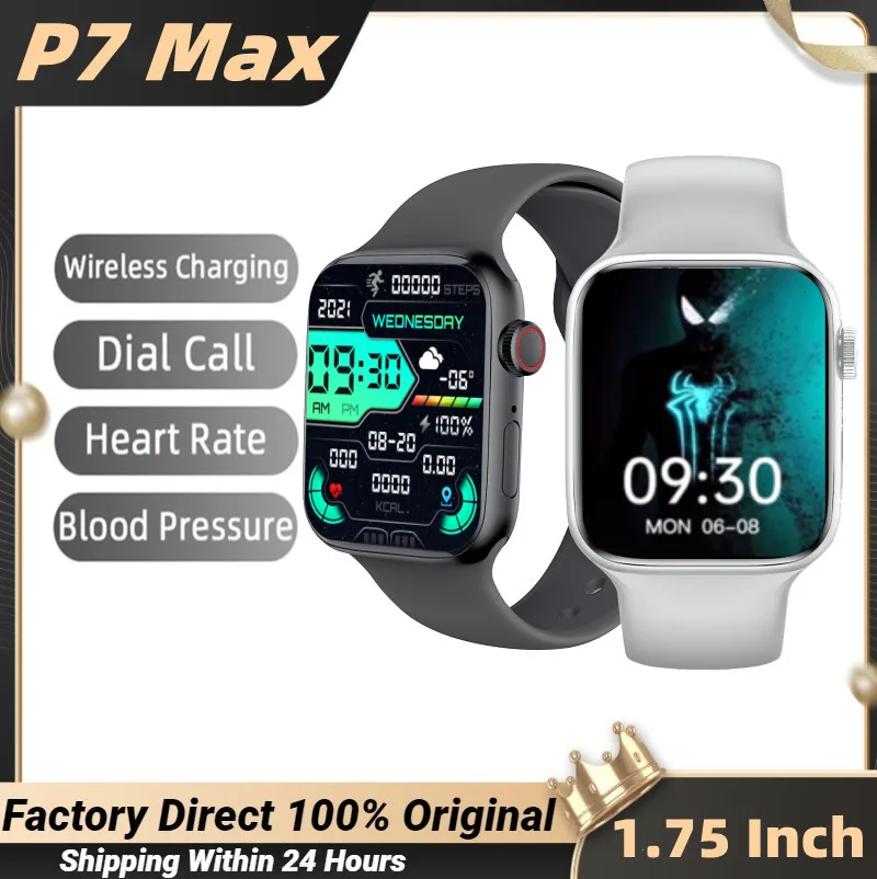 

Новинка 2022, Смарт-часы P7 Max с Bluetooth, звонок, NFC, водонепроницаемые мужские и женские спортивные часы, Смарт-часы