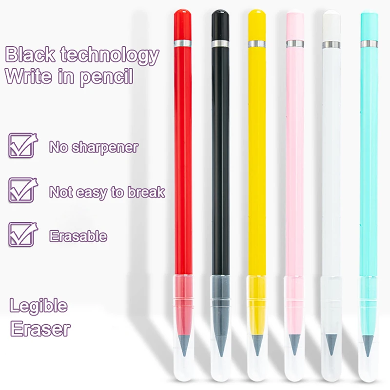 

Unlimited Writing Pencil Replaceable Pen Tip No Ink No-Sharpening Writing Pencil cute stationary supplies lapiceros kawaii