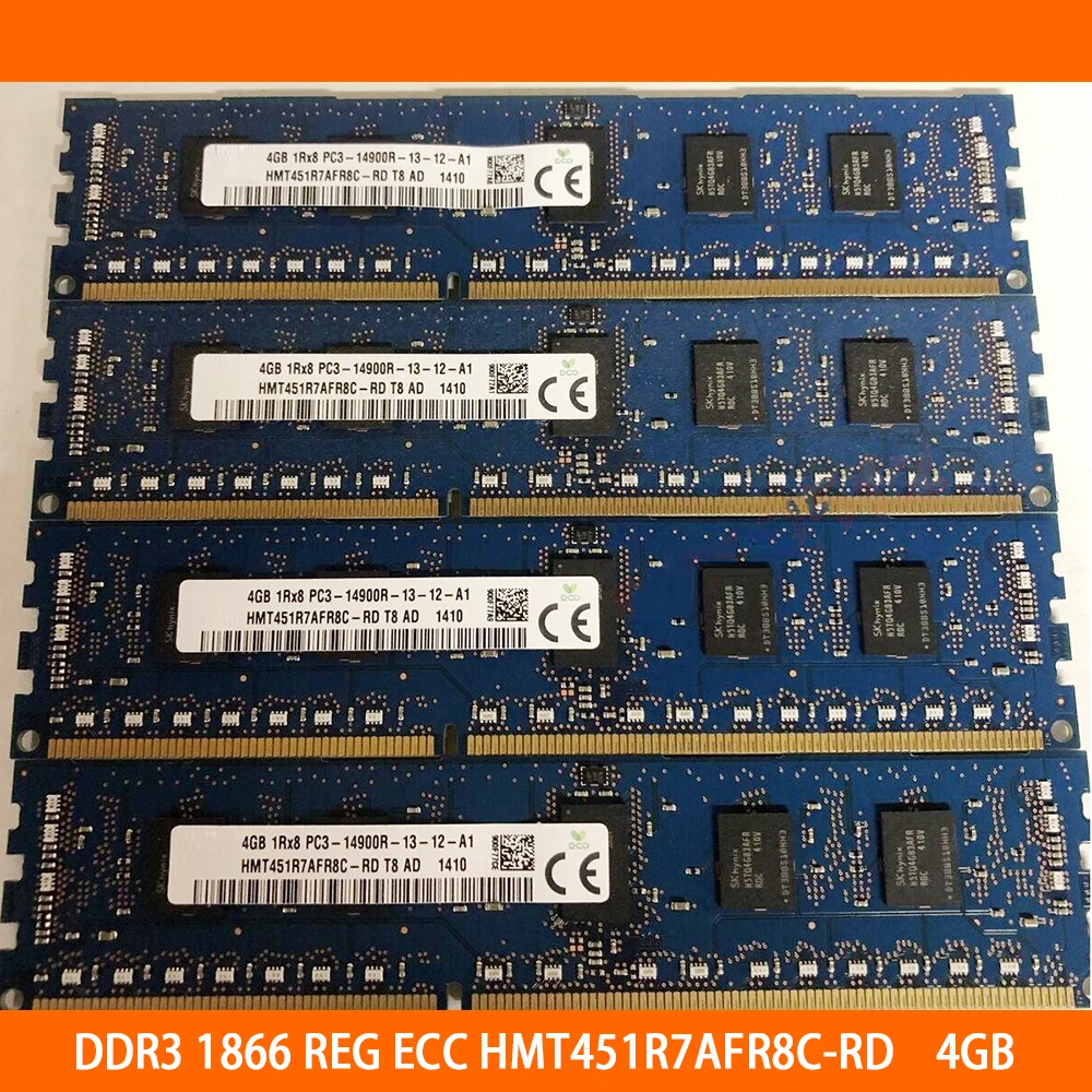 Оперативная память 4G 4GB 1RX8 PC3-14900R DDR3 1866 REG ECC HMT451R7AFR8C-RD Серверная память высокого качества Быстрая доставка