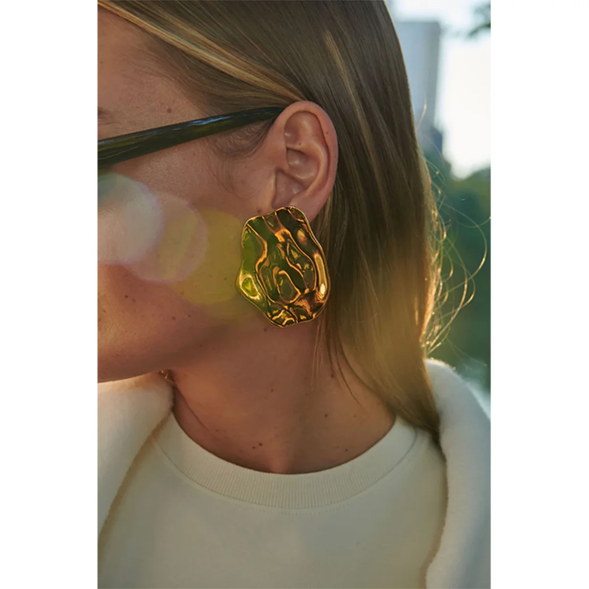 Женские Модные Серьги-гвоздики С Уникальным Текстурированным Дизайном