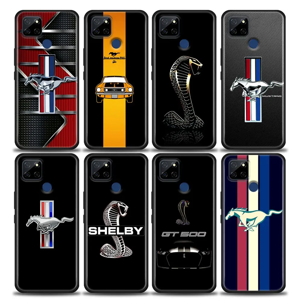 Luxury Cars Mustang Logo Phone Case for Realme C35 C20 C25 C21 C12 C11 C2 Oppo A53 A74 A16 A15 A9 A54 A95 A93 A31 A52 A5s Case  - buy with discount