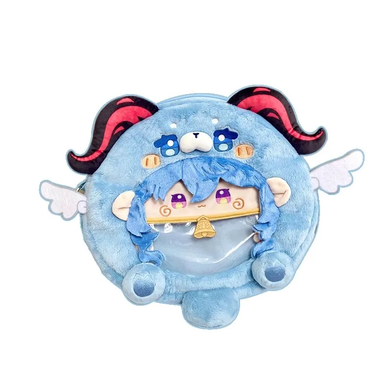 Прозрачный рюкзак GS Impact для косплея Ganyu из аниме-игры студенческий на молнии