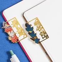 vintage floral metal bookmark creative hollow out book marker gift 80100mm creative school office stationery 2022 new
