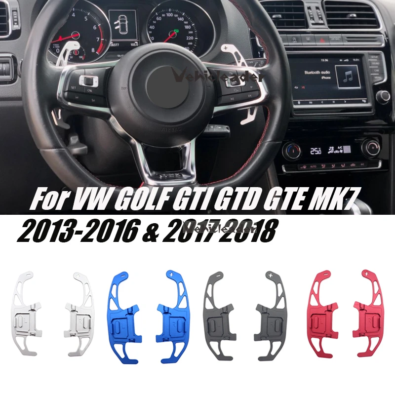 

2X Car Steering Wheel Paddle Shift Extend Extension Shifter Aluminum For VW GOLF GTI R GTD GTE MK7 7 POLO GTI Scirocco 2014-2019
