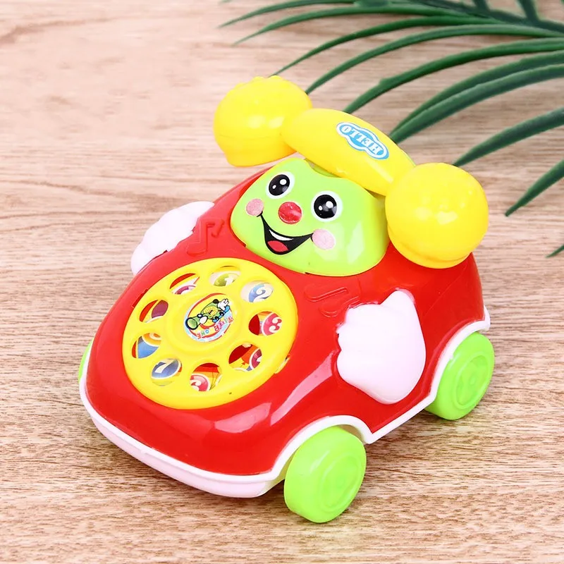 

Children's Phone Simulation Toys Clockwork Baby Pull Line Running Car Toys Intelligence Education Wind Up Toy Mobile Rattle Kid