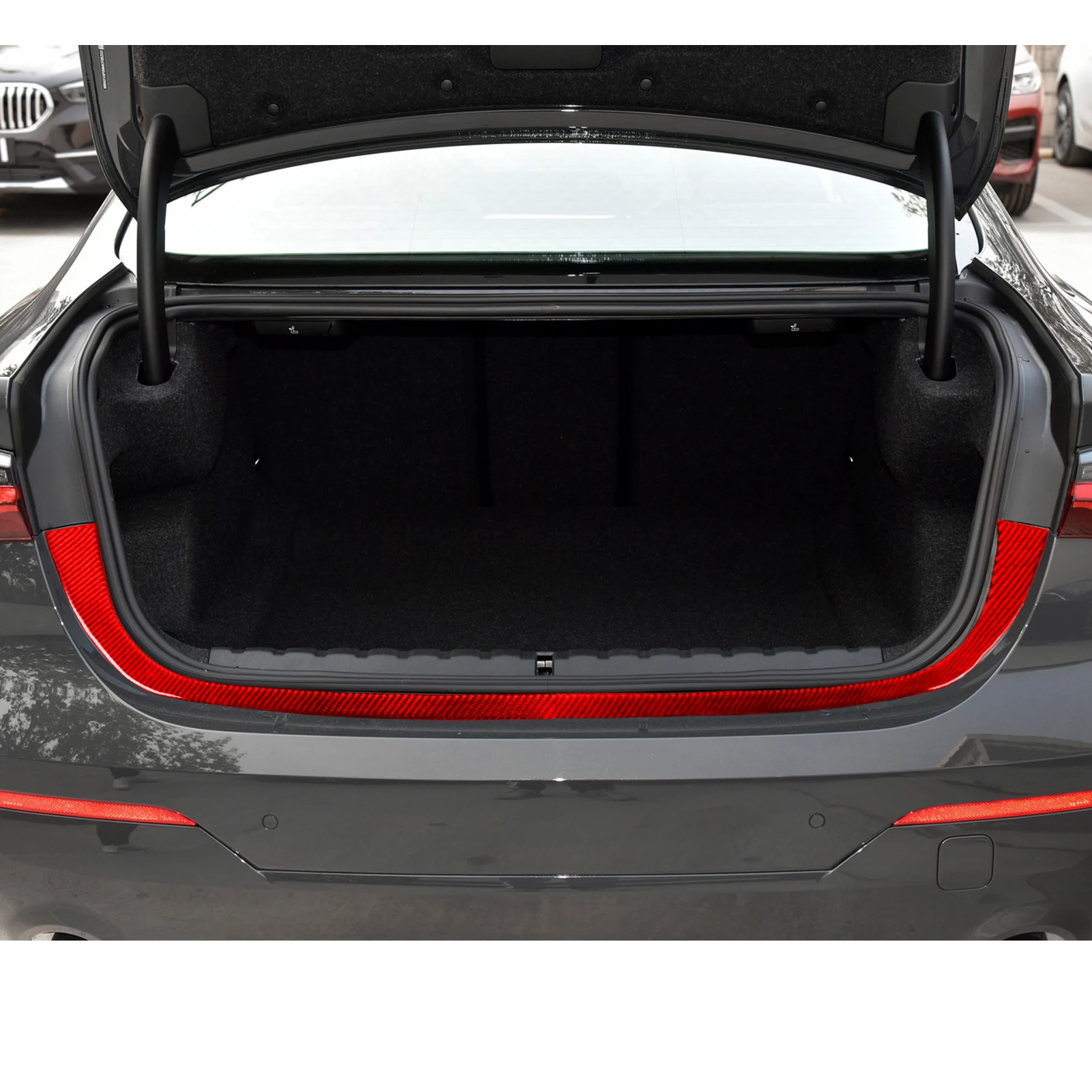 Для BMW 4 серии G22 G23 G26 2021-2024 настоящий красный бампер из углеродного волокна крышка