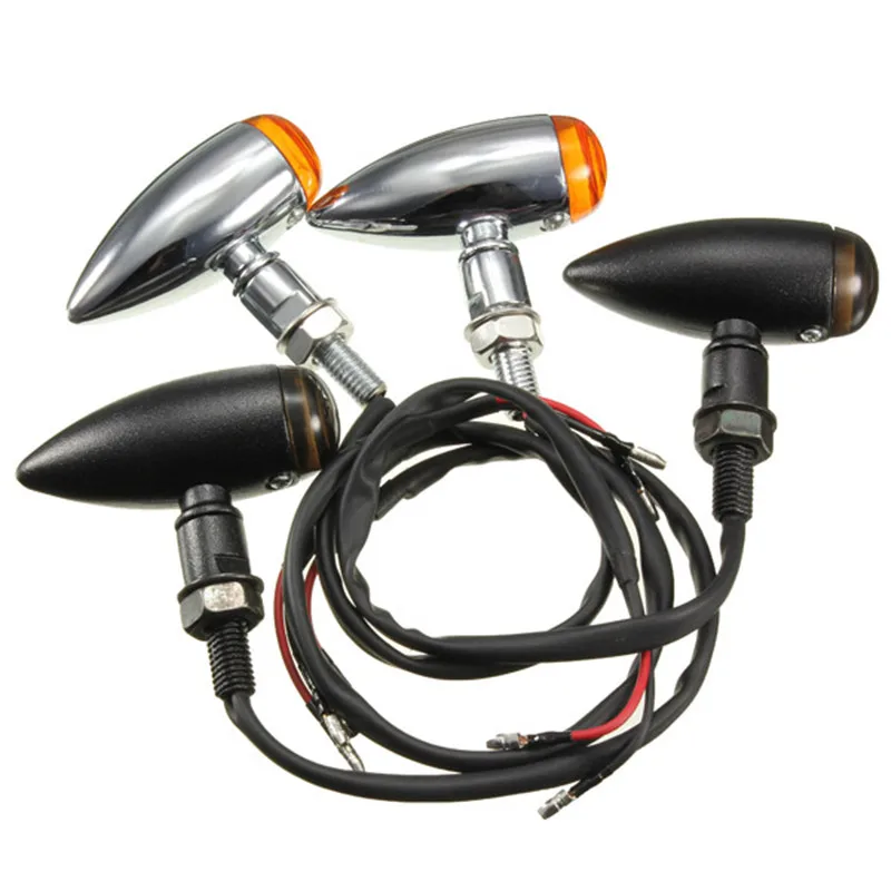 

Universal Motorcycle Bullet Turn Signal Amber Lights For Racer Bobber Chopper LED Light Lamp For Honda/Yamaha/Suzuki/Kawasaki