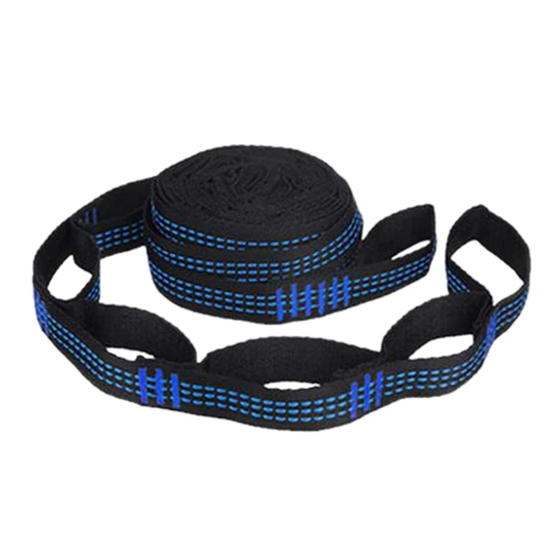 

6 Pcs 5-Ring High Load-Bearing Hammock Straps Reinforced Polyester For Home Outdoor Hammock-Blue