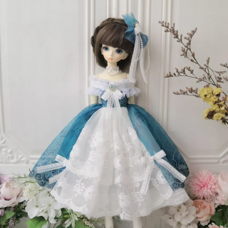 

BJD Doll Clothes Lace Party Princess Dress For 1/4 BJD MDD MSD Tube Dress Western-Style Clothes Doll Accessories