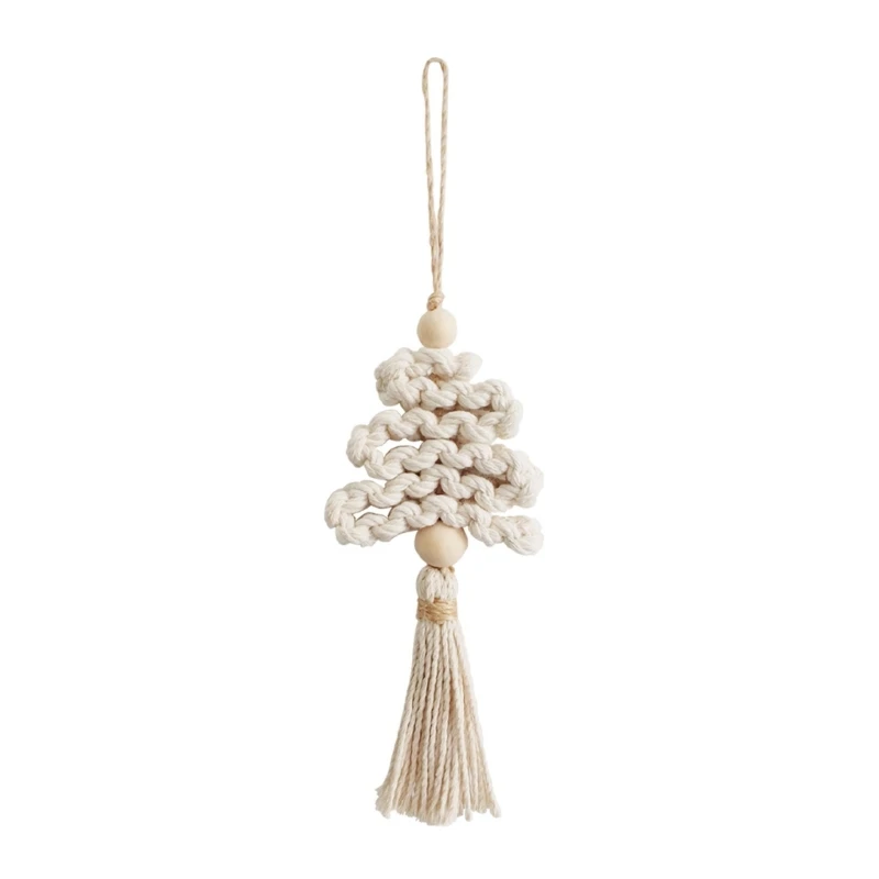 

Handwoven Christmas Tree Pendant Set of 10 Hanging Ornament Cute Crafts 124E