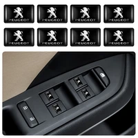 10pcs custom car styling interior stickers emblems auto decoration accessories for peugeot 206 307 308 208 207 3008 2008 508 301