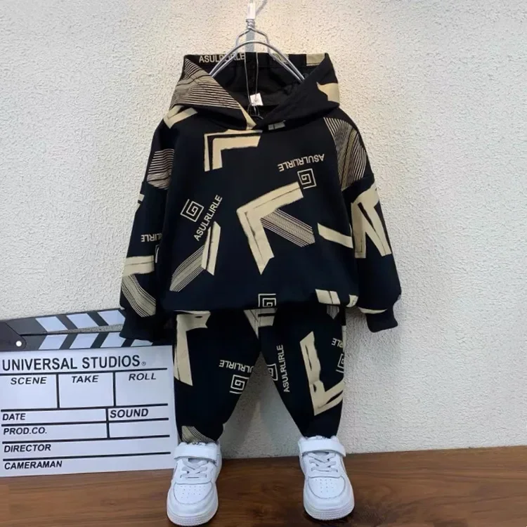 

Костюм спортивный детский из свитшота с капюшоном и брюк, на возраст 2 - 8 лет