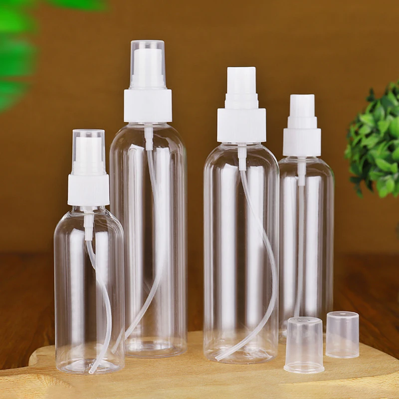 

Portable Spray Bottle Transparent Plastic Refillable Bottle For Gel Lotion Toner Container Travel Size 10/20/60/80/150/200/250ml