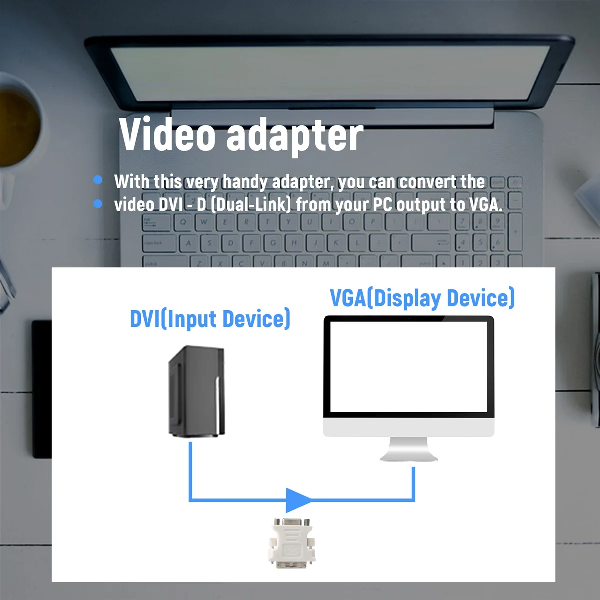Адаптер DVI (DVI - D 24 1) к гнезду VGA (15-pin)