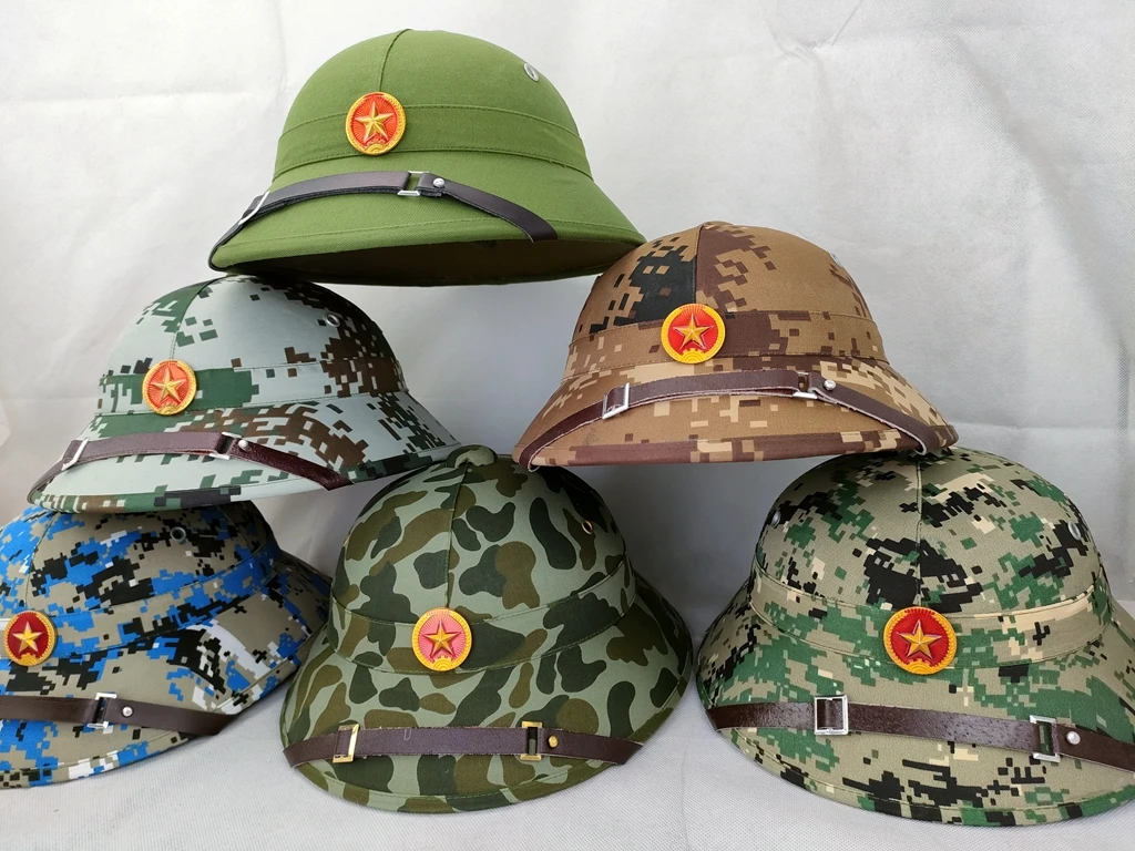 Вьетнамская Военная армейская шапка NVA VIETCONG VC PITH шлем камуфляжная кепка джунглей