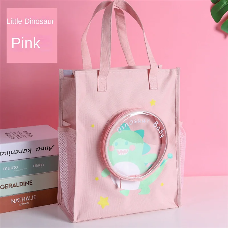 

Портативная мультяшная милая сумка для файлов, Студенческая сумка для обучения, Холщовый карандаш, женская сумка для хранения, синяя