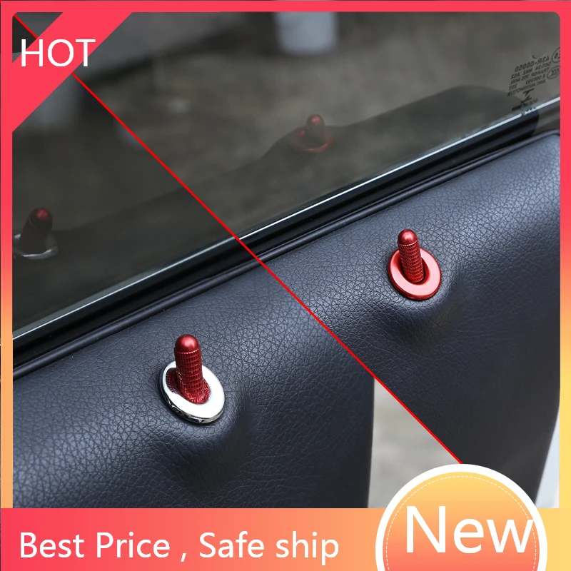 

4 Pcs Red Silver Door Lift Lock Cover Alloy Decoration Trim Stickers For Mercedes Benz A B GLA CLA GLK Class W176 W246 C117 X204